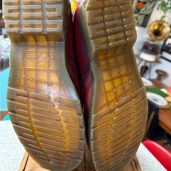 Dr. Martens Red Leather Boots - Picture 7 of 8